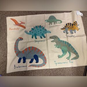 NWT H&M kids Dinosaur Print Tapestry rug cotton